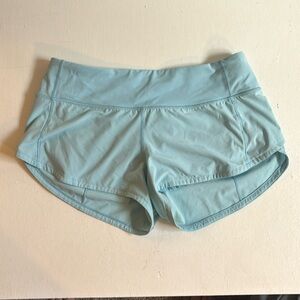Teal Lululemon speed up shorts